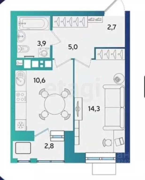 1-к кв. Удмуртия, Ижевск ул. Архитектора П.П. Берша, 44 (37.9 м) - Фото 1
