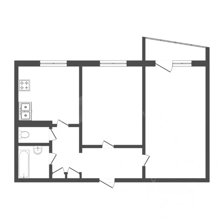 2-к кв. Тюменская область, Тюмень ул. Энергетиков, 51 (50.3 м) - Фото 2