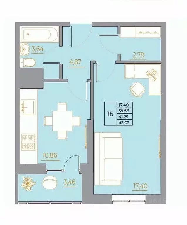 1-к кв. Ростовская область, Ростов-на-Дону Новый Горизонт жилой ... - Фото 1