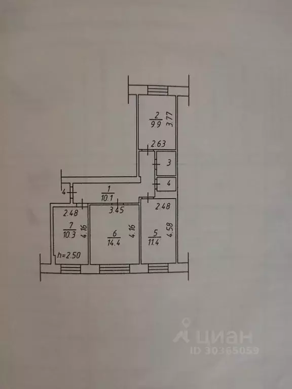3-к кв. Кемеровская область, Междуреченск Вокзальная ул., 68 (60.2 м) - Фото 2