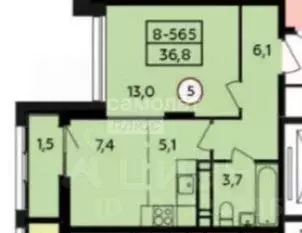 1-к кв. Москва ул. Лобановский Лес, 9 (36.8 м) - Фото 2