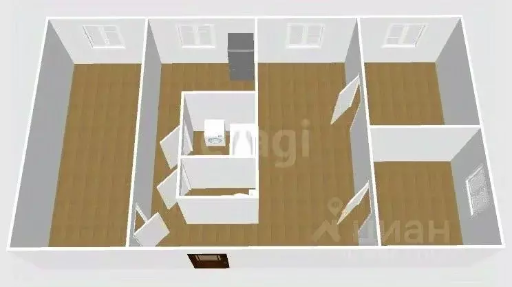 4-к кв. Сахалинская область, Южно-Сахалинск просп. Мира, 186 (60.8 м) - Фото 2