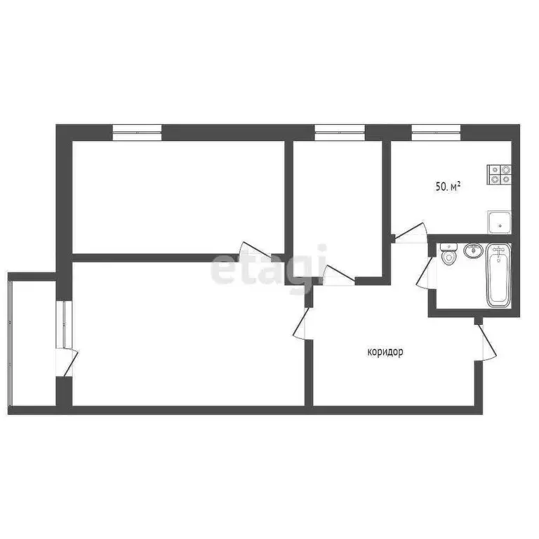 3-комнатная квартира: Алапаевск, улица Мира, 17 (59.7 м) - Фото 0
