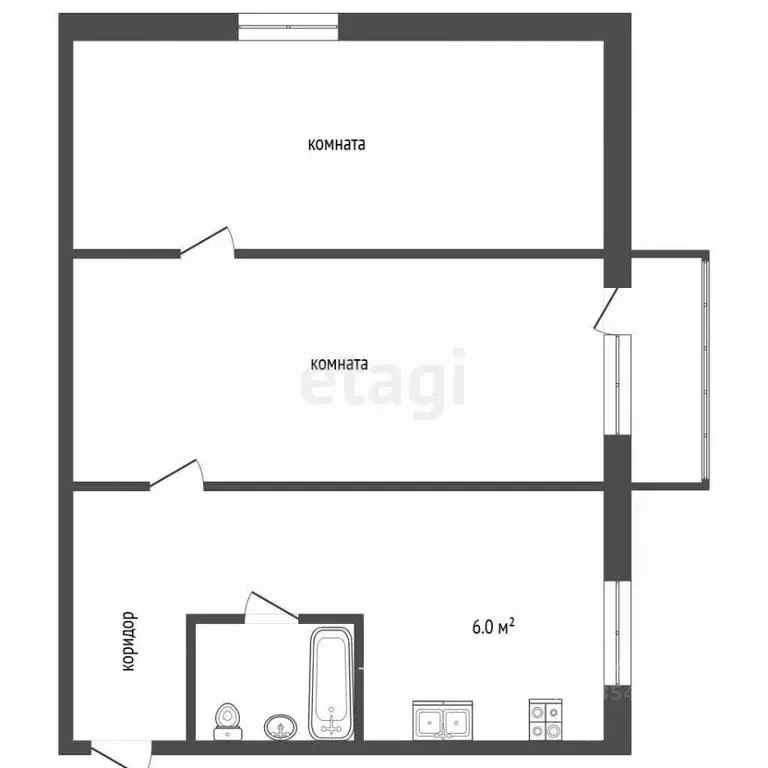 2-к кв. Крым, Ялта ул. Дзержинского, 31 (45.0 м) - Фото 2