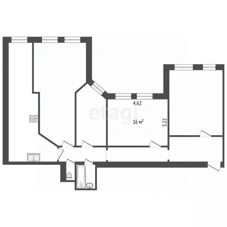 Комната Санкт-Петербург 18-я Васильевского острова линия, 21 (15.0 м) - Фото 1