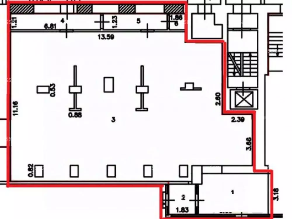 Торговая площадь в Москва Комсомольский просп., 27С5 (222 м) - Фото 2