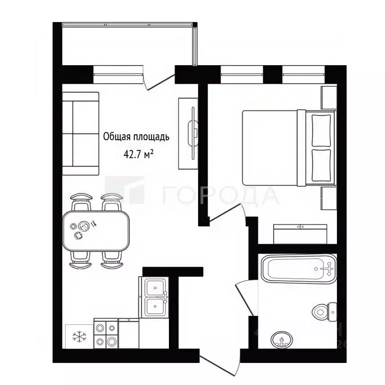 1-к кв. Новосибирская область, Новосибирский район, Краснообск рп, 3-й ... - Фото 2