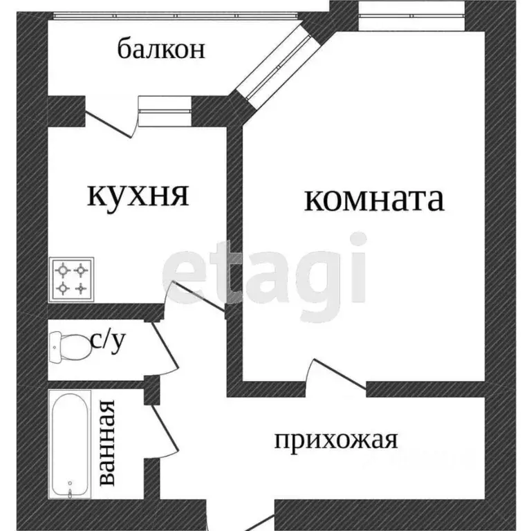 1-к кв. Ханты-Мансийский АО, Сургут просп. Ленина, 33 (40.2 м) - Фото 1