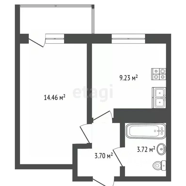 1-к кв. Ярославская область, Ярославль ул. Пашуковская, 9к2 (32.09 м) - Фото 2