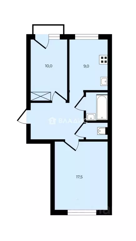 2-к кв. Ленинградская область, Приозерск Северопарковая ул., 3 (48.0 ... - Фото 2