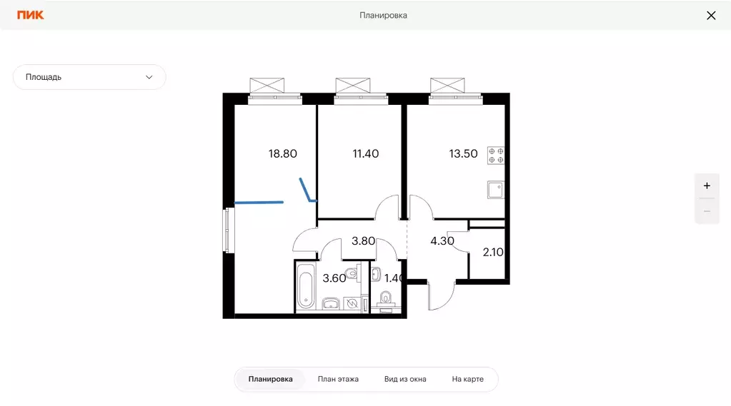 Продаётся 2-к квартира, 58.9 м - Фото 0