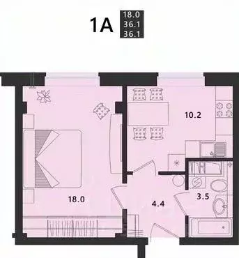 1-к кв. Псковская область, Псковский район, Завеличенская волость, д. ... - Фото 1