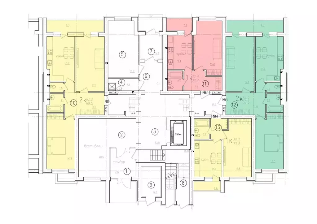 1-к кв. Саратовская область, Энгельс Энгельс-9 мкр, 2 (39.0 м) - Фото 2