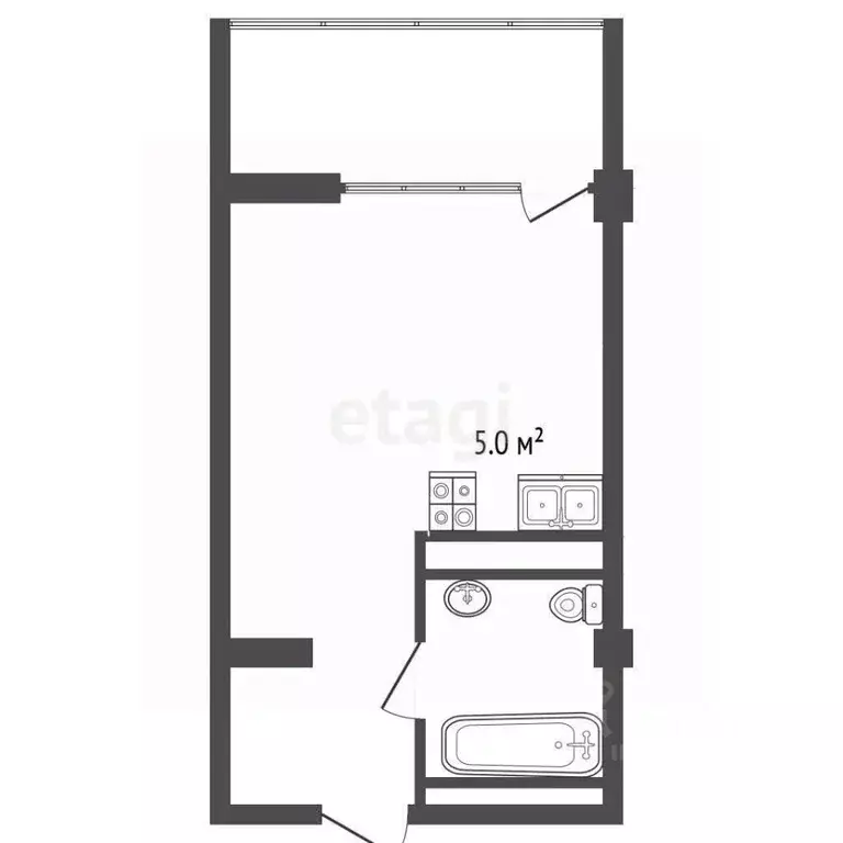 Студия Севастополь ул. Летчиков, 10к4 (33.4 м) - Фото 2