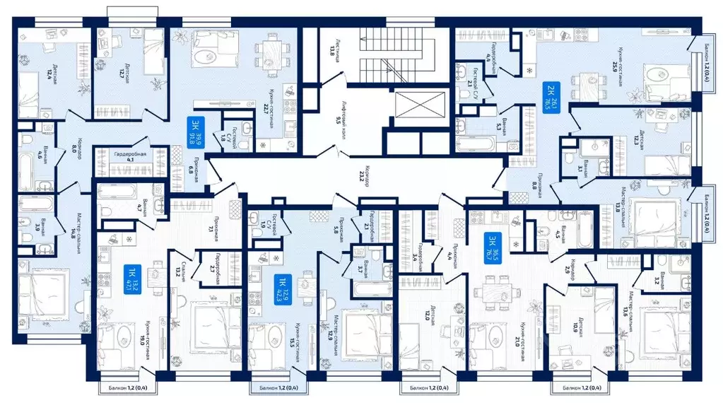 1-к кв. Самарская область, Самара ул. 8-я Радиальная, 31 (47.1 м) - Фото 2