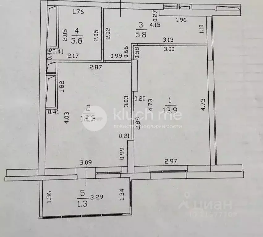 1-к кв. Татарстан, Казань ул. Братьев Батталовых, 20к1 (37.1 м) - Фото 2