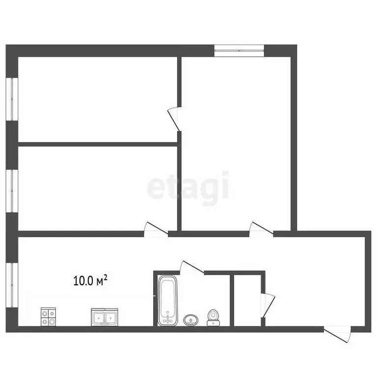 3-комнатная квартира: Ярославль, Суздальское шоссе, 24 (75 м) - Фото 1