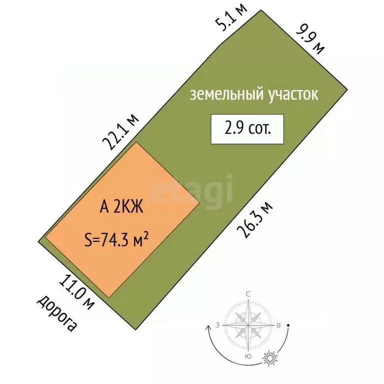 Дом в Тюменская область, Тюмень ул. 30 лет Победы (74 м) - Фото 2