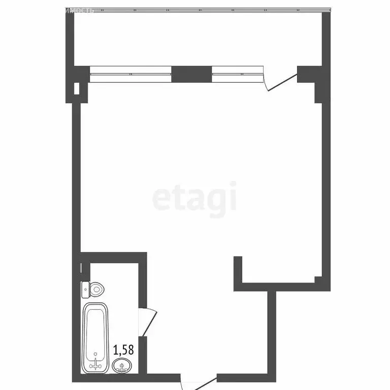 1-комнатная квартира: Набережные Челны, проспект Раиса Беляева, 76А ... - Фото 1