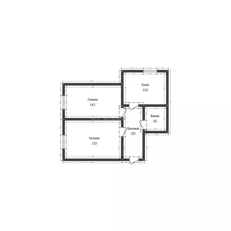 2-комнатная квартира: Махачкала, Радужная улица, 25 (55 м) - Фото 1