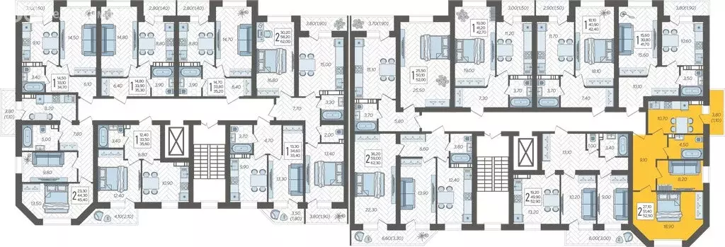 2-комнатная квартира: Горячий Ключ, улица Ярославского, 100В (52.5 м) - Фото 1