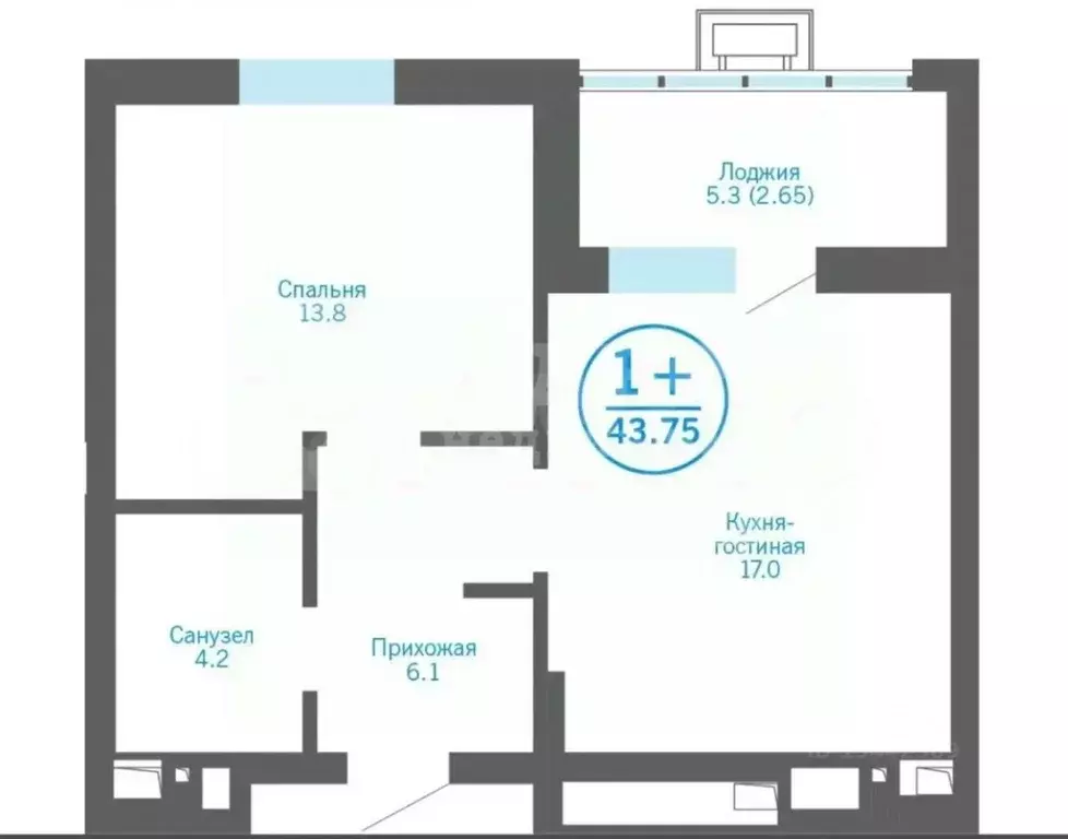 1-к кв. Тюменская область, Тюмень ул. Пожарных и Спасателей, 5 (40.5 ... - Фото 2