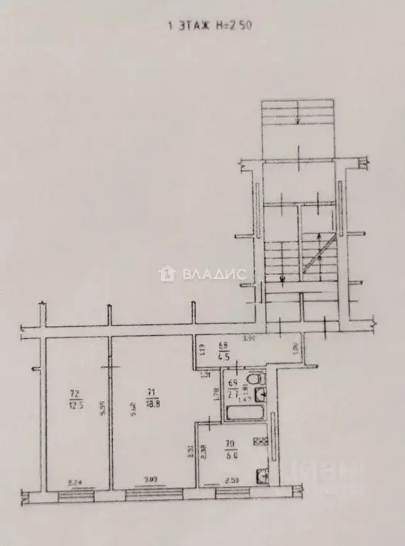 2-к кв. Калининградская область, Калининград Космическая ул., 16 (44.5 ... - Фото 2