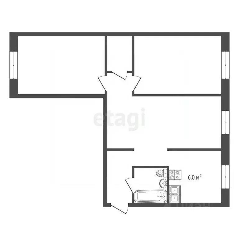 3-к кв. Владимирская область, Муром Московская ул., 109 (54.4 м) - Фото 2