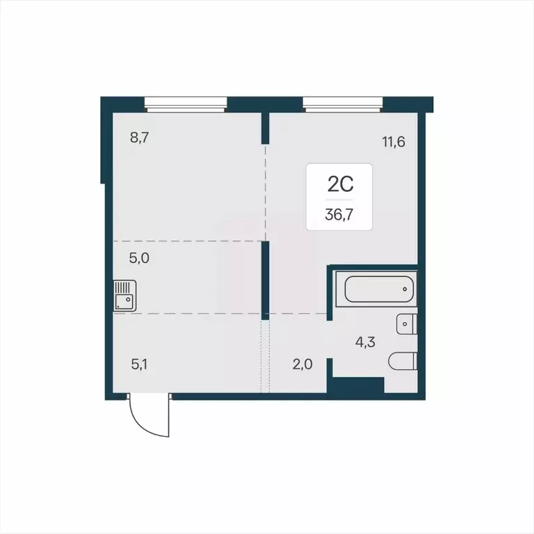 2-к кв. Новосибирская область, Новосибирск На Игарской кв-л,  (36.7 м) - Фото 1