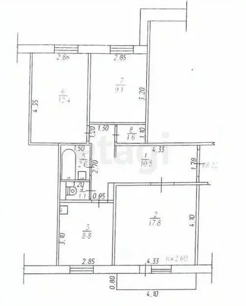 3-к кв. Кемеровская область, Полысаево г. Ленинск-Кузнецкий ... - Фото 2