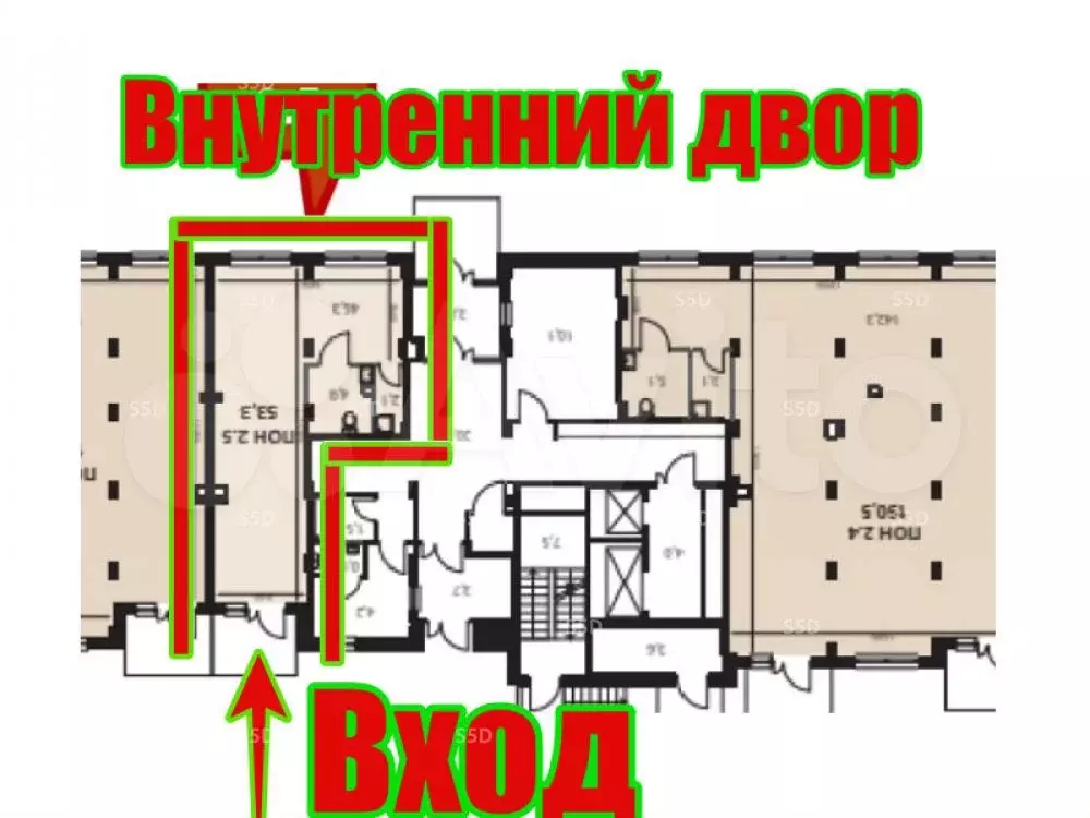 Сдам помещение свободного назначения, 53.3 м - Фото 0