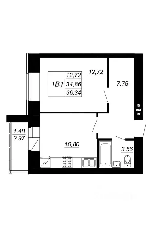 1-к кв. Татарстан, Зеленодольский район, Осиновское с/пос, с. Осиново ... - Фото 1