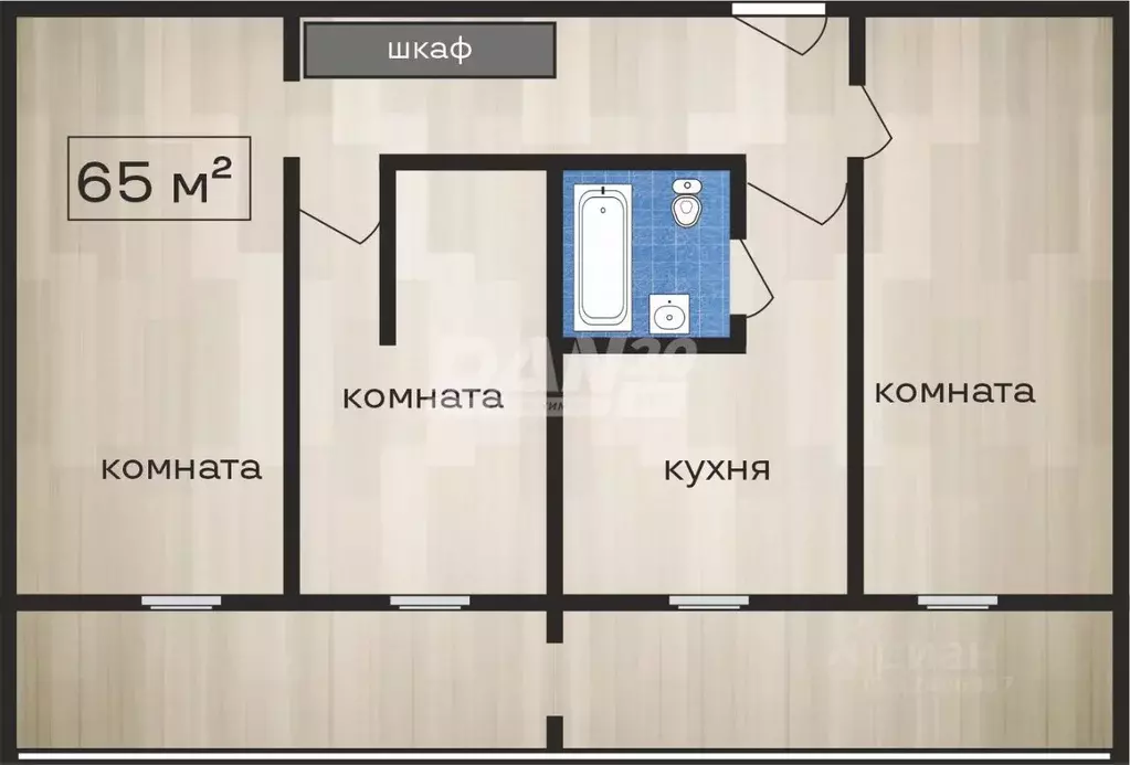 3-к кв. Челябинская область, Копейск ул. Короленко, 12 (64.6 м) - Фото 2