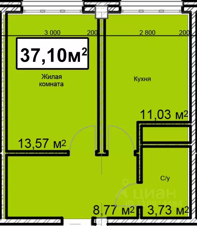 1-к кв. Ставропольский край, Ессентуки ул. Благодатная, 22к1 (37.1 м) - Фото 1