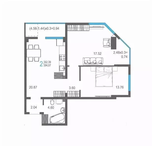 2-к кв. Крым, Ялта ул. Кирова, 155Ак1 (64.07 м) - Фото 1
