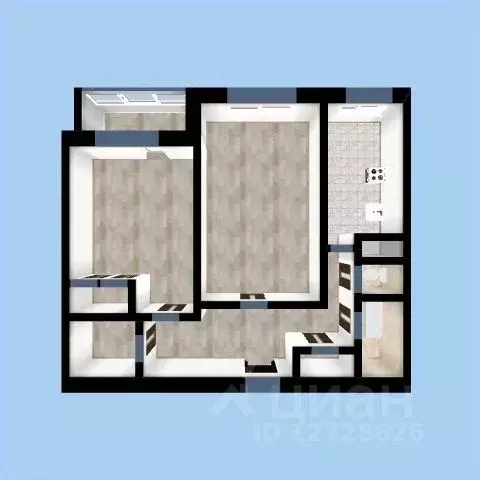 2-к кв. Калужская область, Калуга Тепличная ул., 7 (51.9 м) - Фото 2