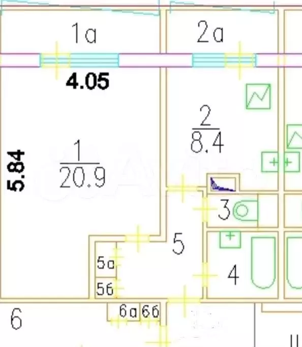 1-к. квартира, 39,5 м, 7/12 эт. - Фото 0