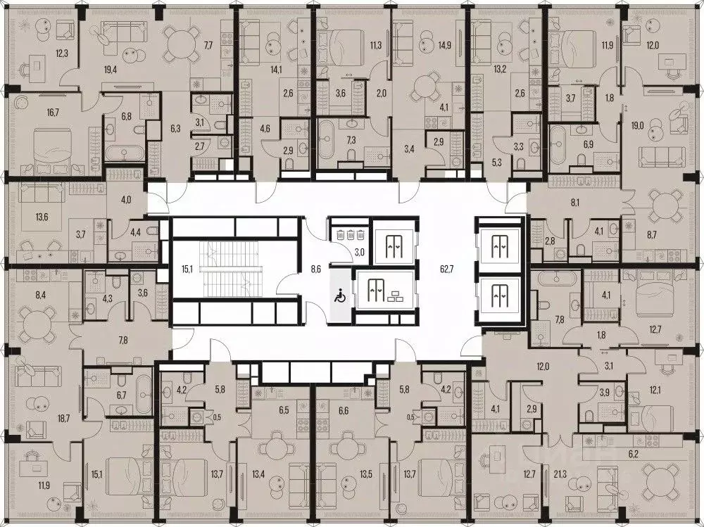 1-к кв. Москва Летниковская ул., 11к1 (24.4 м) - Фото 1