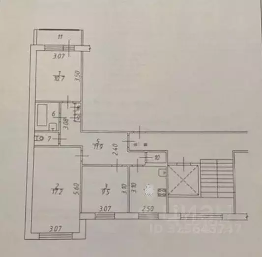 3-к кв. Московская область, Жуковский ул. Баженова, 13 (65.0 м) - Фото 2