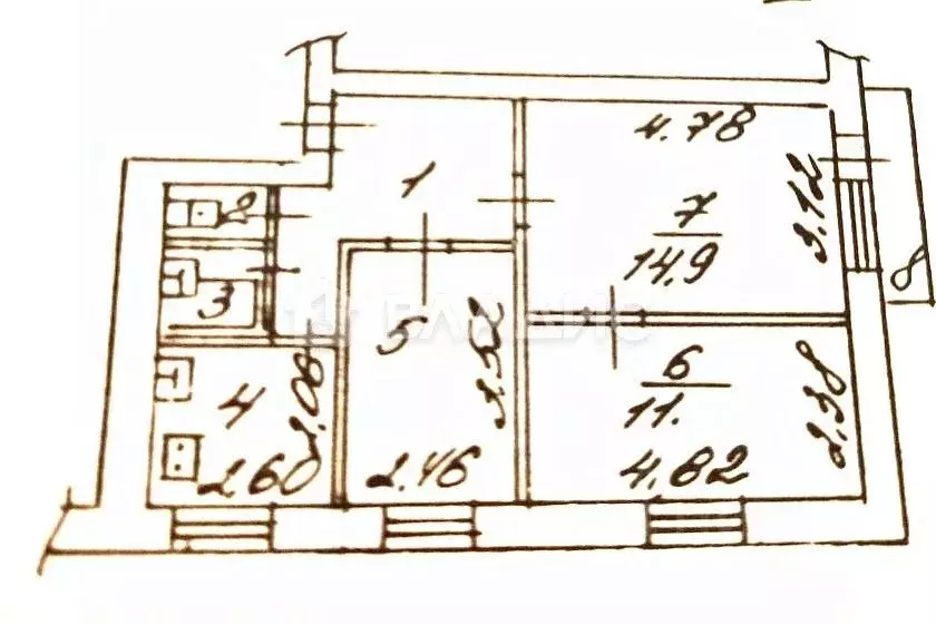 3-к кв. Белгородская область, Белгород Белгородский просп., 57 (52.0 ... - Фото 2