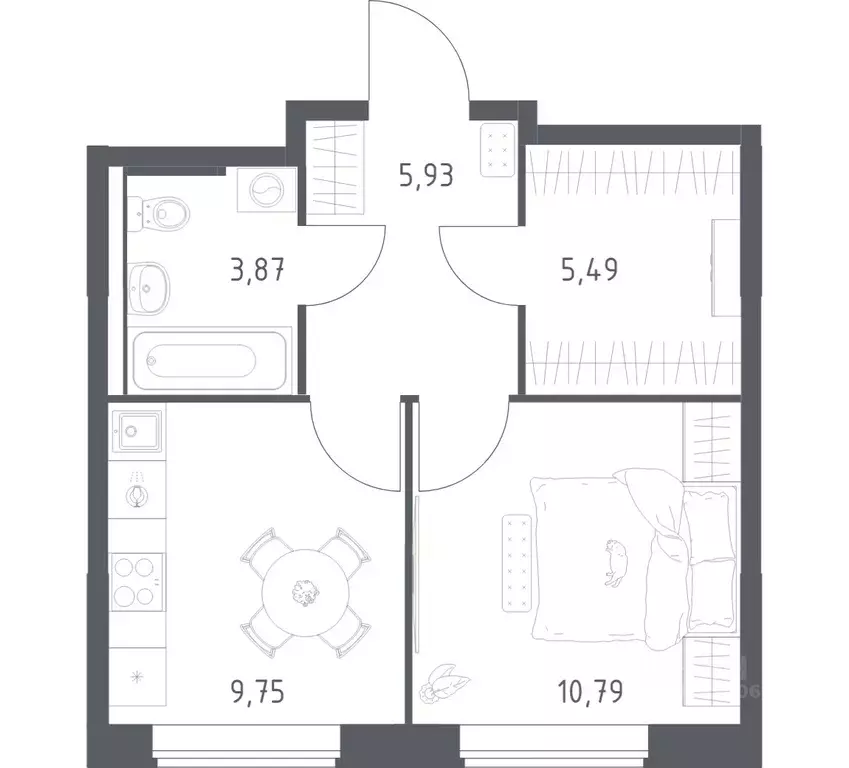 1-к кв. Московская область, Химки городской округ, д. Юрлово Пятницкие ... - Фото 1