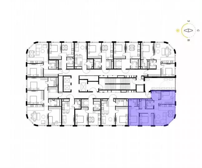 4-к. квартира, 79,6м, 25/29эт. - Фото 1