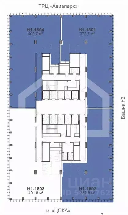 Офис в Москва Ходынский бул., 6с1 (373 м) - Фото 2