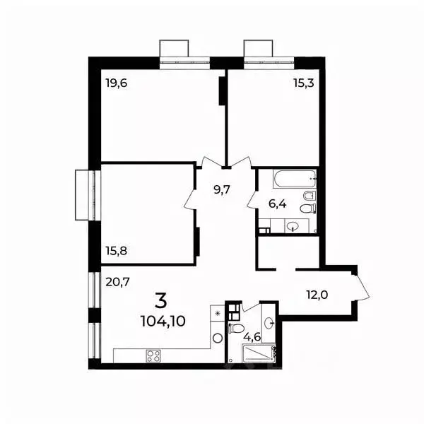 3-к кв. Нижегородская область, Нижний Новгород ул. Воровского, 8 ... - Фото 1