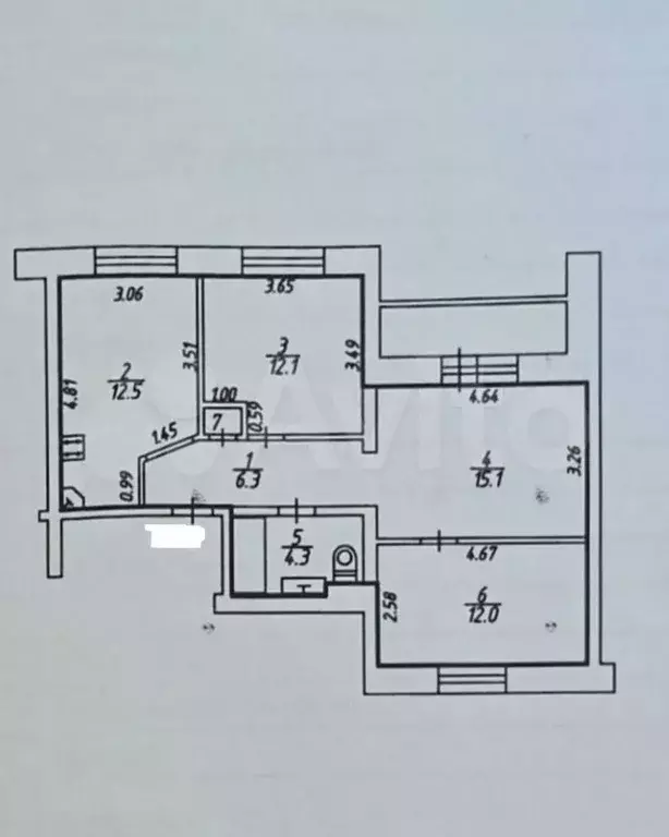 3-к. квартира, 67 м, 3/9 эт. - Фото 0