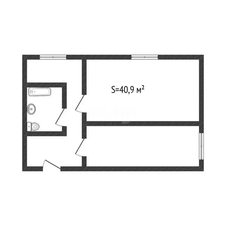 Квартира-студия: Бийск, Ударная улица, 6 (40.9 м) - Фото 1