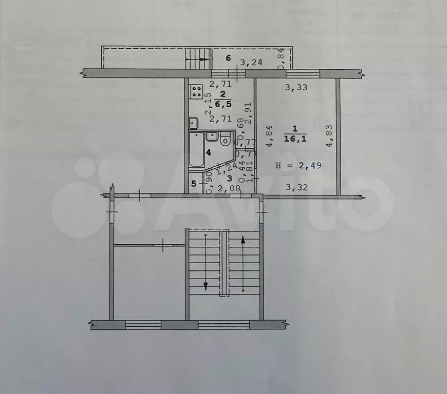 1-к. квартира, 28,6 м, 9/9 эт. - Фото 0