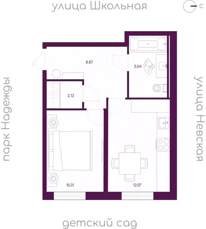 1-комнатная квартира: городской посёлок Дубровка, Школьная улица ... - Фото 1