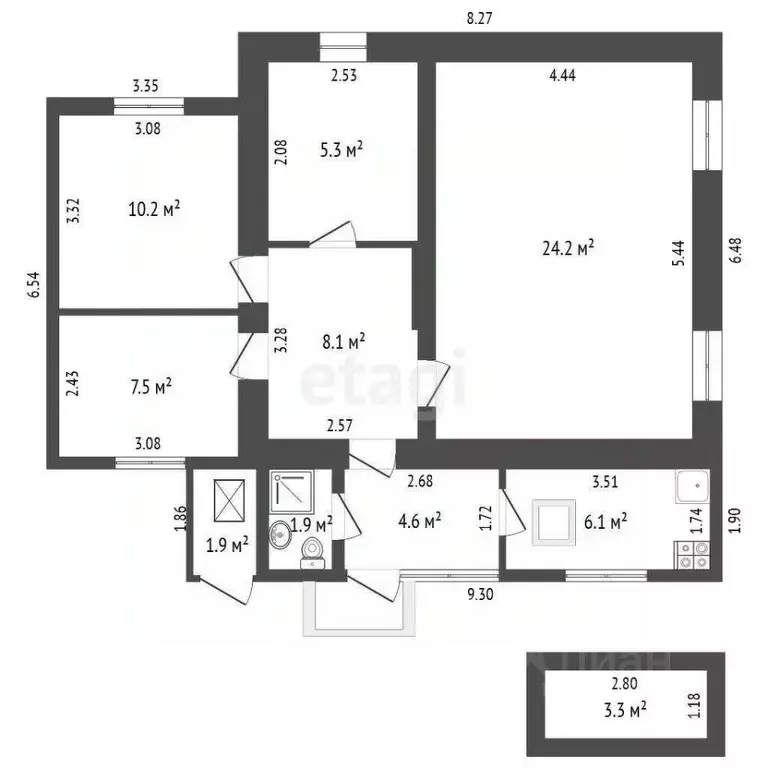 Дом в Крым, Судак муниципальный округ, с. Веселое ул. Заводская (103 ... - Фото 2