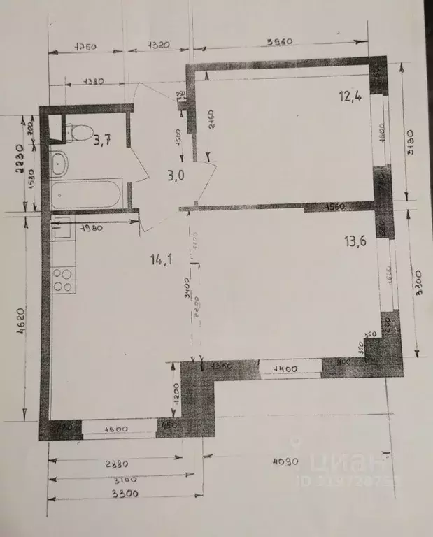 2-к кв. Москва ул. Недорубова, 30 (47.0 м) - Фото 1